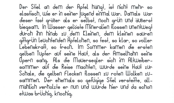 Leseprobe - Der Fall des Apfels - Schriftfont little whale - true type font ttf